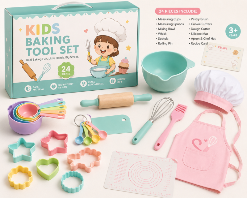 Kids Baking Tool Set
